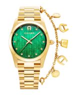 Aigner SCAFATI ladies watch steel gold , Green