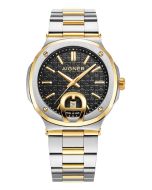Aigner Taviano 2 men watch steel black , Gold 