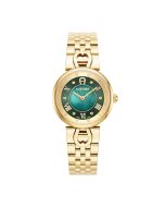 Aigner DOLCE watch for women stainless steel gold , Green