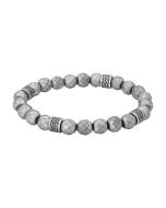 Aigner CELIO bracelet for men with grey beads