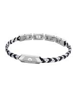 Aigner Sergio bracelet for men stainless steel silver , Black