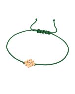 Aigner SERAFINA bracelet for women rose gold , Green leather