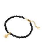Aigner IDALIA bracelet for women gold with black beads