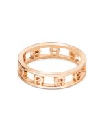Aigner BANDRING ring for women steel rose gold size 52