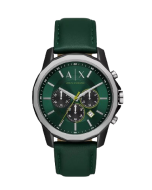 Armani Exchange Chronograph Green Leather Men Watch