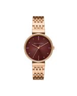 Armani Exchange Ladies Watch Steel Rose Gold 