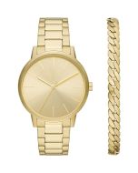 Armani Exchange men watch set with 2 pcs gold 
