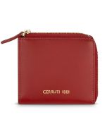 Cerruti 1881 men wallet red leather with zipper 