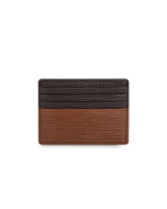 Cerruti 1881 leather card case for men black , Brown 