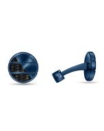 Cerruti 1881 HALVES men cufflink blue , Black carbon
