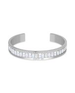 Cerruti 1881 QUATRO ladies bangle steel silver with MOP