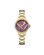 Cerruti 1881 JESINA watch for women steel gold , Burgundy
