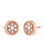 DICI Milano stella earring for women steel rose gold with MOP