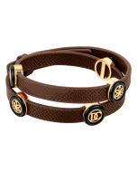 DICI Milano bracelet for ladies gold with brown silicon