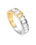 DICI Milano ring for women steel silver , Gold size 7