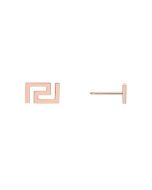 Versace Greca Earring For Women , Rose Gold