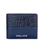 Police wallet for men 8cc in blue leather