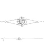 Fontenay Paris Rhodium plated bracelet with zirconia - FSB370Z18E