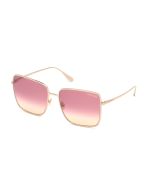 Tom Ford HEATHER sunglasses shiny rose gold / gradient bordeaux 