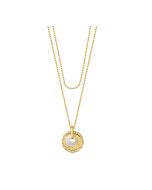 Guy Laroche CORALIE ladies necklace steel gold with MOP