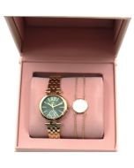 DICI Milano Women's Watch and Bracelet Set - Gold / Green 