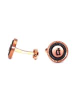 Police logo cufflink for men steel rose gold 