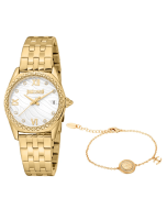 Just Cavalli Ladies animalier Watch set with 2 pcs gold