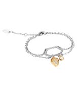 Just Cavalli ladies bracelet steel silver , Gold with crystal
