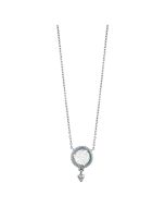 Just Cavalli necklace for women steel silver with blue crystal