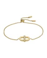 Fossil Heritage Gold-Coloured Ladies Bracelet With Crystal