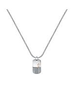 Maserati Necklace For Men Stainless Steel Silver , Gun