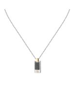 Maserati ICONIC PEND necklace steel black , Gold size 45+5CM
