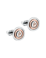 Maserati TRIDENT men cufflink steel silver , Rose gold