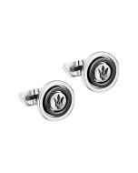 Maserati TRIDENT men cufflink steel Black , Silver