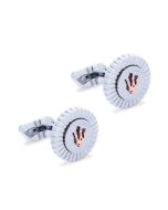 Maserati Rose gold logo cufflink for men with silver 