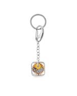 Gear square framed keyring 