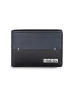 Michel Herbelin Small Slim Wallet Navy Black 4 Cards