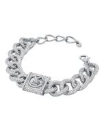 Michael Kors Women Metallic Muse Platinum Brass Bracelet
