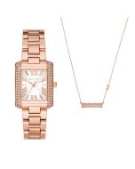 Michael Kors Emery Three-Hand Rose Gold-Tone Watch Set