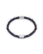 Police UC.SHINY bracelet for men black , Blue onyx 