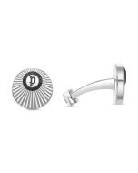 Police RADIANT cufflink for gent stainless steel silver , Black
