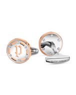 Police EBON men cufflink stainless steel silver , Rose gold 