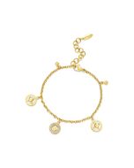 Police LUCKYSTAR ladies bracelet steel gold with crystal 