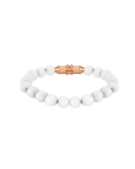 Police bracelet for women rose gold with white beads 