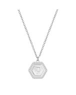 Police ORNATE ladies necklace stainless steel silver with pearl