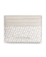 Police HALLMARK card holder 6cc for men Off white leather 