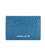 Police credit card case for men 6cc blue leather  