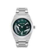 Police SALKANTAY watch for men steel silver , Green 