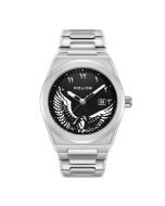 Police SALKANTAY watch for men steel silver , Black