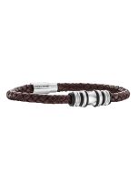 Police Bracelet for men , Brown